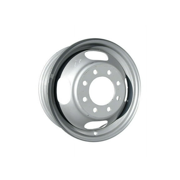 Steel Wheel - Silver - 4 Slot - 8 Lug - 16 x 6 Inch - Compatible with 1984 - 1996 Ford F-350 1985 1986 1987 1988 1989 1990 1991 1992 1993 1994 1995