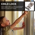 thumbnail image 3 of Niceauty Sliding Window Lock Brown Aluminum Alloy Rubber Home Safety Ventilation, 3 of 8