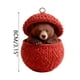 thumbnail image 3 of Adornos navideños, regalos navideños, bolas de punto navideñas, adornos acrílicos, lindos amigos del bosque con patrones Fair-Isle, linda serie de colgantes con animales, 3 of 6
