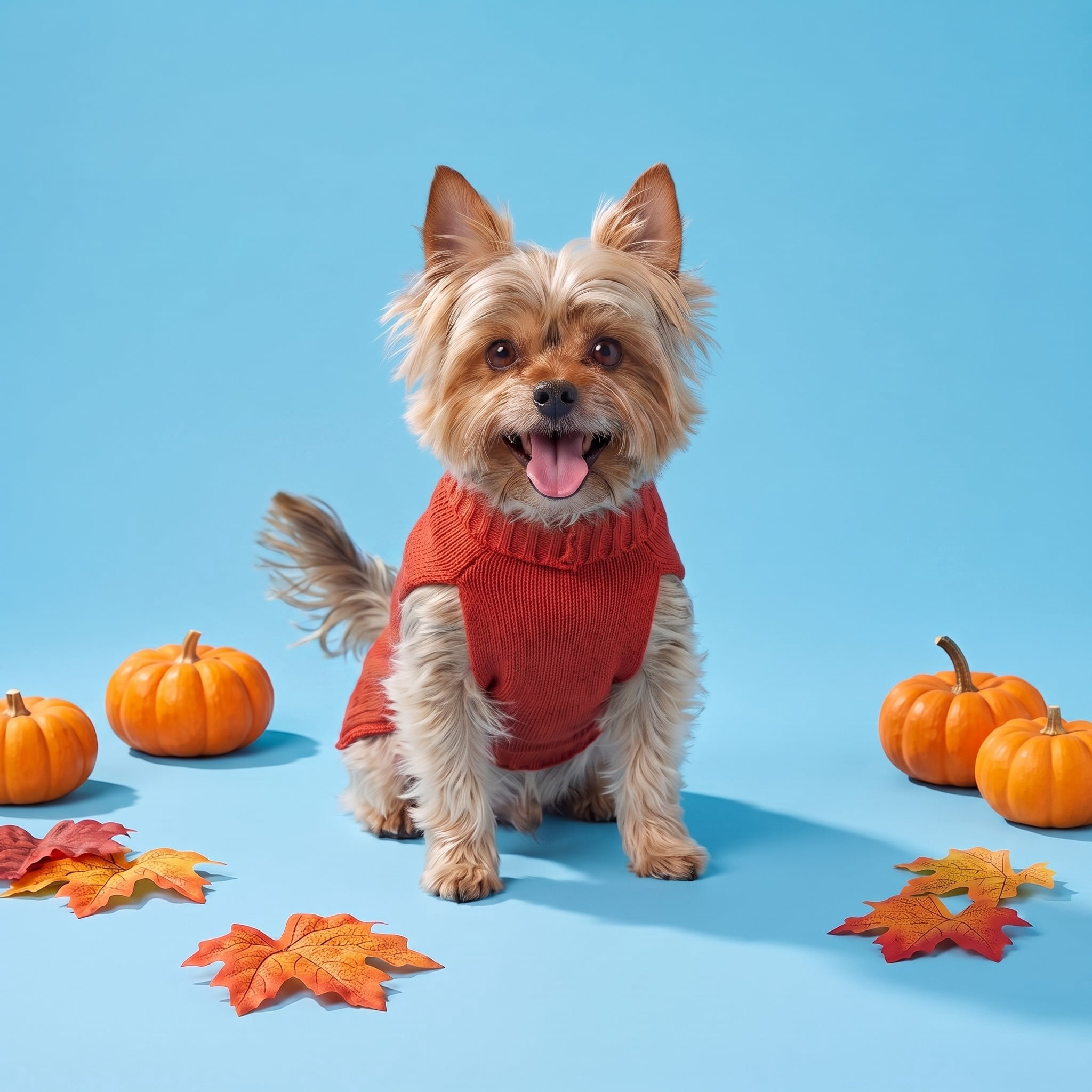 Vibrant Life Knit Sweater for Dogs and Cats, Teddy Bear, Orange, XS