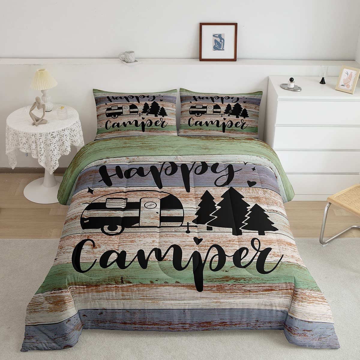 Camper Full Size Comforter Set Happy Camping Bedding India Ubuy