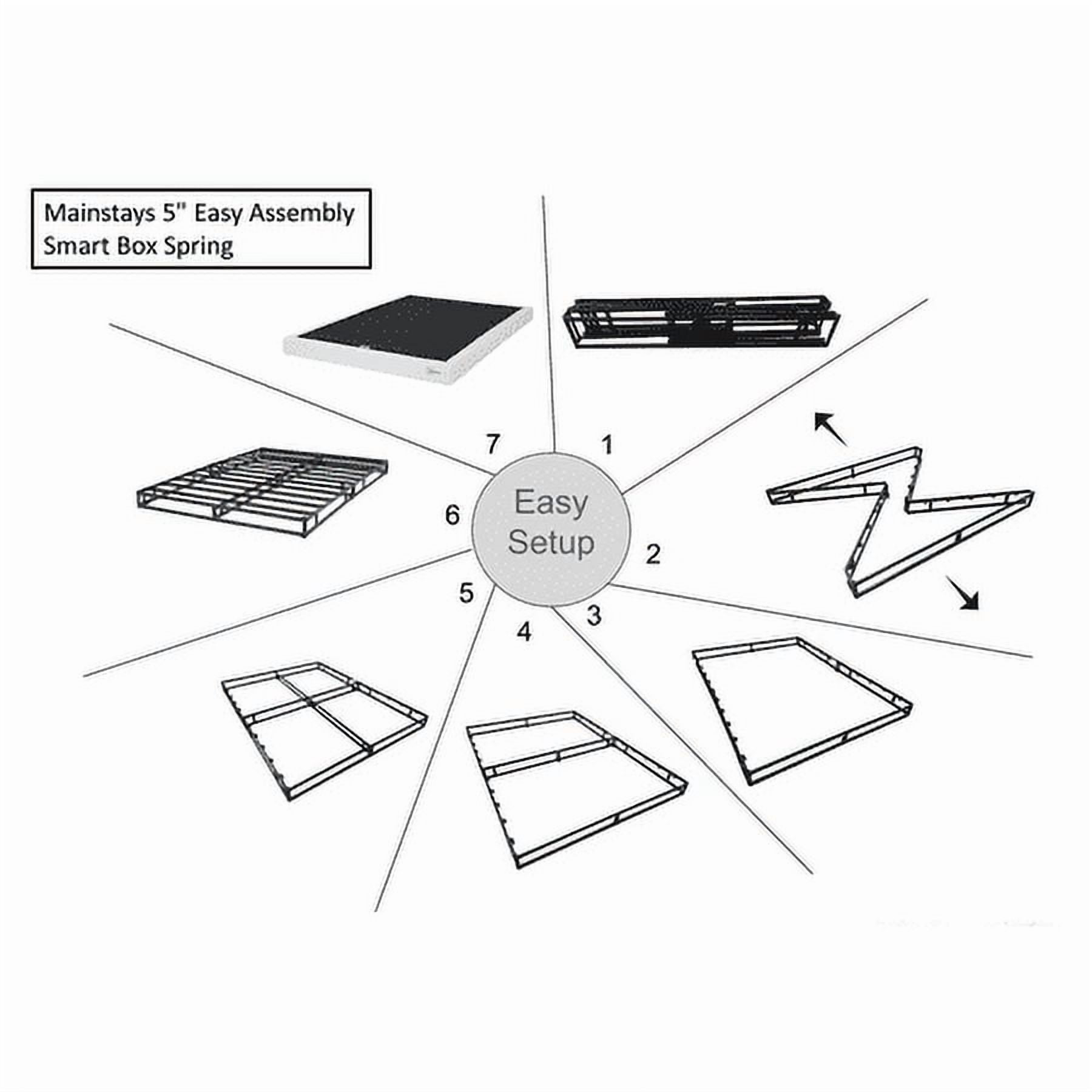 Mainstays 5" Full High Profile Easy Assembly Smart Metal Box Spring
