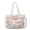 Pink, variant on Kawaii Lolita Ita Bag, Clear Display Window Pleated Lace Shoulder Bag, Large Capacity Tote Crossbody Handbag for Anime Fans