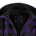 thumbnail image 3 of Purcolt Men's Flannel Jacket with Sherpa Lining, Zip Up Hooded Zip-Up Fleece Plaid Shirt Jacket for Winter Outdoor Coat with Pockets, 3 of 4
