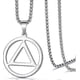 thumbnail image 3 of Necklace for Men Stainless Steel AA Recovery Triangle Necklace Sobriety Gifts fo, 3 of 4