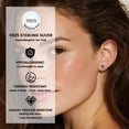 thumbnail image 3 of Bestyle Hypoallergenic Birthstone Earrings for Women, 0.5ct Heart Stud Earrings in Copper & 925 Silver Christmas Stocking Stuffers Birthday Gifts, 3 of 9