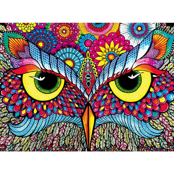 Buffalo Games 1000 Piece Puzzle Vivid Owl Eyes Walmart Com