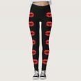 thumbnail image 5 of Mepaouo Women's Happy Valentines Day Leggings High Waisted Love Heart Print Yoga Pants Sizes S-2X, 5 of 6