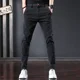 thumbnail image 2 of Pantalones de trabajo para hombre, pantalones vaqueros con bolsillos, pantalones vaqueros para hombre, elásticos, ajustados, informales, ajustados, ajustados, elegantes, sexys, tallas XS, 2 of 5