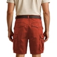 thumbnail image 6 of Cargo Shorts for Men Relaxed fit Elastic Waist Athletic Work Shorts Summer Lightweight Hiking Shorts Multi Pockets,3XL,#03 Wine, 6 of 8