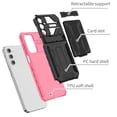 thumbnail image 2 of Dteck Case for Samsung Galaxy A15 5G with Detachable Card Holder Cover,Shockproof Rubber Kickstand Rugged Military Grade Protective Back Phone Case,Pink, 2 of 9