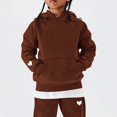 thumbnail image 5 of YunPes Girls Clothes Cute Print Hooded Sweatshirt & Jogger Sweatpants Set Casual Preppy Sweatsuit Fall Winter Outfits for Kids, 5 of 6