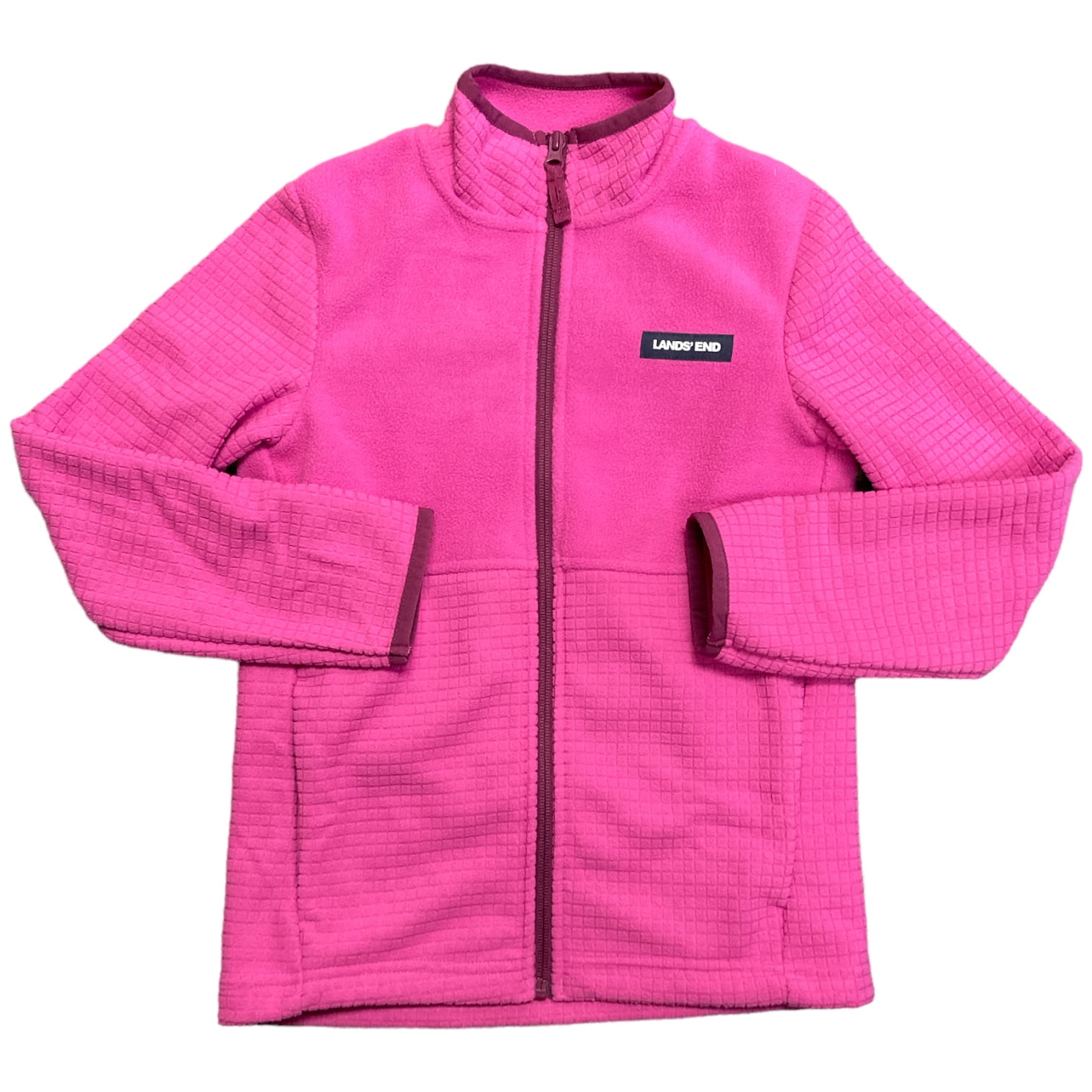 Land's End Women's Long Sleeve Full Zip Grid Fleece Jacket