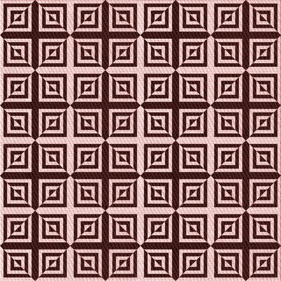 Ahgly Company Indoor Square Patterned Baby Pink Area Rugs, 7' Square