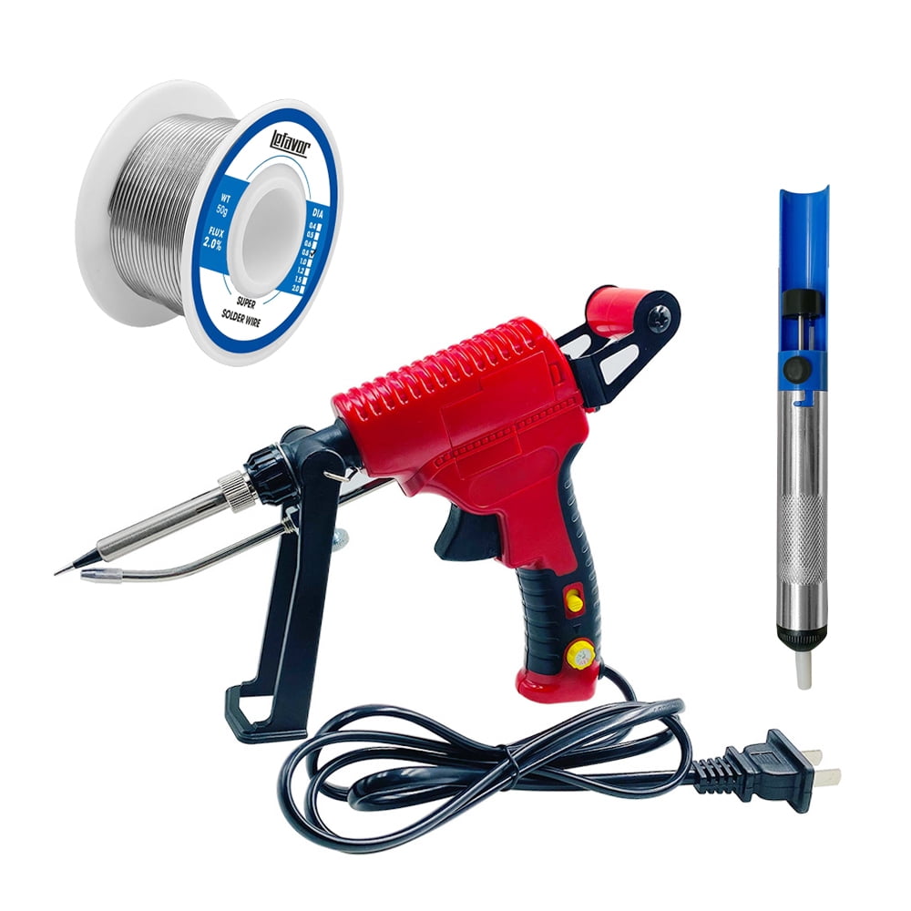 CHUANK Soldering Gun Automatic Handheld Solder Iron Kit Welding Tool, Desoldering Pump, Home