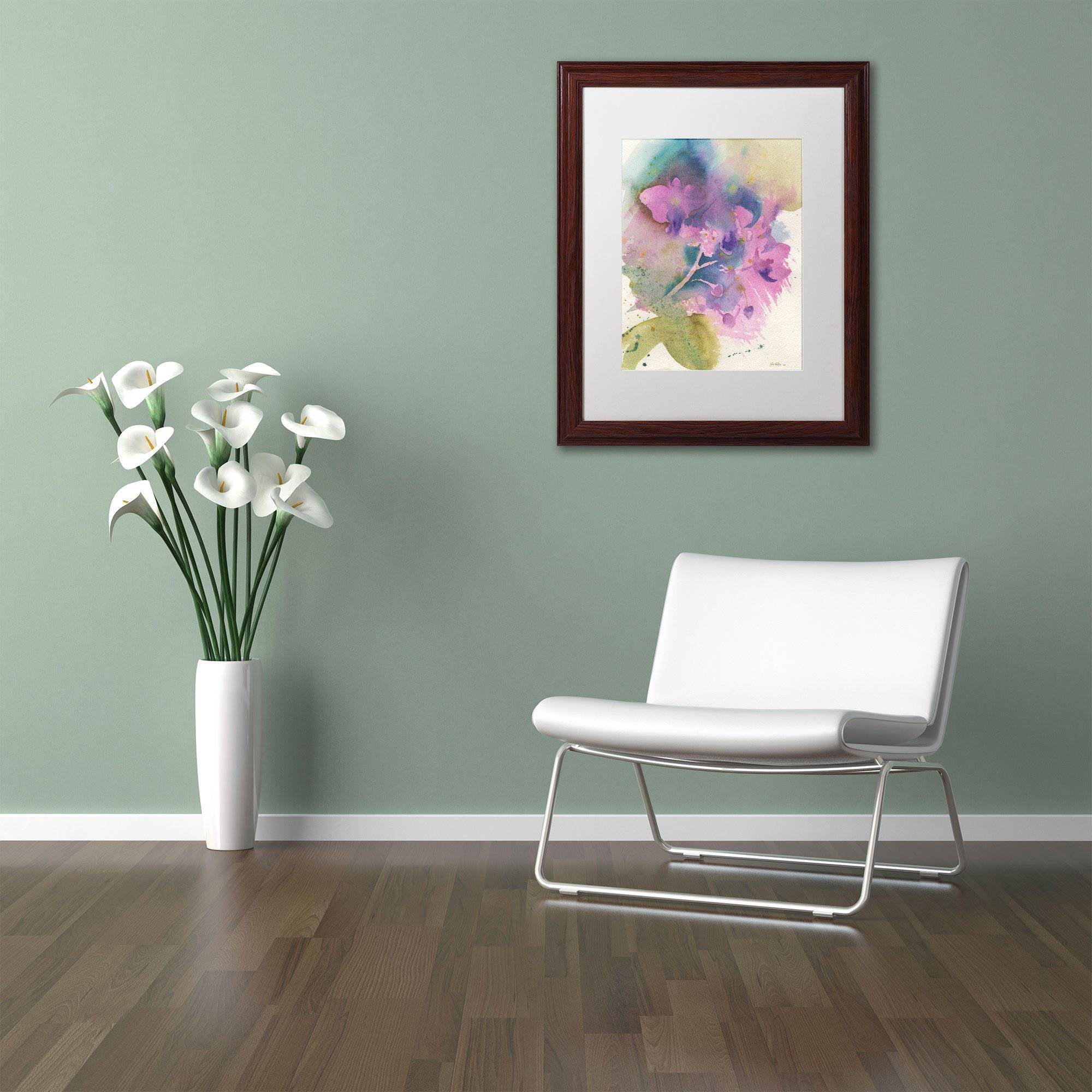 Trademark Fine Art "Orchid Dream" Canvas Art by Sheila Golden White Matte, Wood Frame
