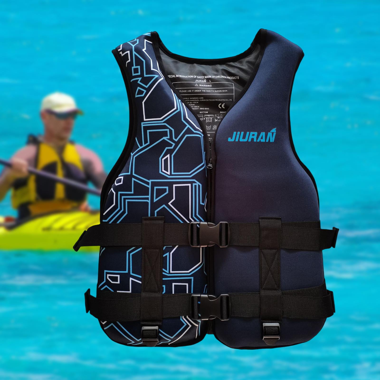 DimyFew Adults Life Vest Convenient Swim Jacket for Canoeing Swimming Paddleboarding L Blue L