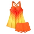 thumbnail image 2 of Bathing Suit for Women Two Piece Tankini Swimsuits Sleeveless Tank Tops with Shorts Athletic Swimwear Orange L, 2 of 4