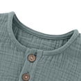 thumbnail image 6 of YunPes Toddler Baby Boys 2 Pieces Cotton Linen baptism Short Sleeve Henley Shirt Casual Pants Sets Kids Soft Summer Beach Outfits, 6 of 9