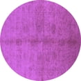thumbnail image 1 of Ahgly Company Indoor Round Oriental Purple Industrial Area Rugs, 4' Round, 1 of 4