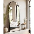 Anyrose 64" x 21" Black Arched Full Length Floor Mirror - Walmart.com