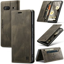 ELEHOLD for Google Pixel 7 2022 Wallet Case, Slim Luxury PU Leather Flip Cover RFID Blocking Card Slots Magnetic Closure Anti-Scratch Shockproof Case for Google Pixel 7 6.3 inch, Coffee