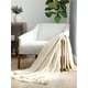 thumbnail image 1 of Comfort Canopy - Manta Natural de Tejido de Cesta Ultra Suave con Bordes con Flecos, 1 of 5