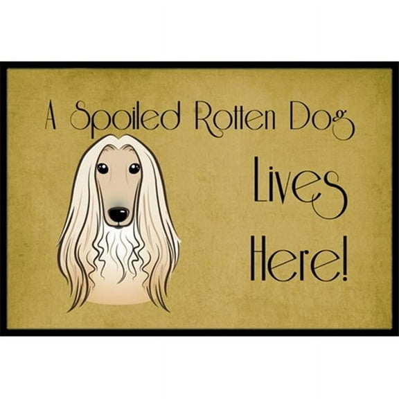 Afghan Hound Spoiled Dog Lives Here Indoor & Outdoor Mat 24 x 36 in.