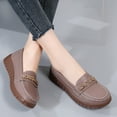 thumbnail image 5 of Women's Casual Loafers Slip On Leather Shoes Lightweight Walking Shoes Moccasins Classic Penny Loafer Flats Boat Shoes, 5 of 10