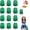 Colorful+Green, variant on 12 Pcs Cheerleader Pom Poms,with Baton Handle for Rooters Cheering Squad Team Spirit Sports (Colorful+Gold)