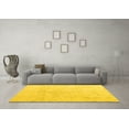 thumbnail image 3 of Ahgly Company Indoor Square Oriental Yellow Modern Area Rugs, 7' Square, 3 of 4