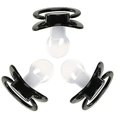 thumbnail image 2 of CutiePlusU Adult Sized Pacifier Dummy for Adult Babies Large Shield - 3 Pack Black, 2 of 5