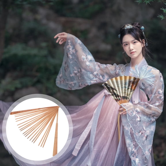 AURARMLET DIY Blank Folding Fan Frame Lightweight Design for Crafting Japanese Style Decorative Fan Supplies