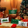 thumbnail image 5 of Christmas Throw Lumbar Pillow Covers 12x20 Set of 4, Merry Christmas Xmas Winter Decorative Holiday Cushion Pillow Cases 12 x 20 for Farmhouse Home House Room Couch Decor (Green), 5 of 6