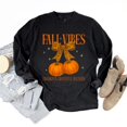 thumbnail image 4 of Coquette Thankful Grateful Blessed - Women's Garment Dyed Long Sleeve Graphic T-Shirt, 4 of 18