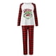 thumbnail image 2 of Conjuntos de pijamas navideños familiares a juego Grinch 2024, pijama de Grinch con parte superior y pantalones de pijama a cuadros, pijama de Grinch para niños y adultos para la familia, Mujer XL, 2 of 3