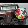 thumbnail image 2 of Red Hibiscus Flowers Hummingbird Spare Tire Cover,Cute Funny Wheel Protectors Weatherproof Universal Fit for Trailer Rv SUV Truck Camper Trailer Travel Outdoor, 2 of 10