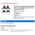 thumbnail image 2 of Control Arm and Ball Joint Assembly Set 4 Piece - Compatible with 1982 - 1983 Oldsmobile Delta 88, 2 of 2