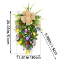thumbnail image 3 of Yellow Artificial Hanging Wreath 30x51cm Plastic Wedding Window Decoration 1 Piece, 3 of 7