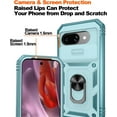 thumbnail image 4 of REQO Phone Case for Google Pixel 9A Case with with Slide Camera Cover | 2 Pack Screen Protector, Build in 360° Rotating Ring Kickstand, Military Grade Shockproof Protective, 4 of 7