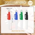 thumbnail image 2 of Uxcell Mini Permanent Markers, Fine Point Golf Ball Marker Pen with Keychain Clip Quick Dry, 12 Pcs & 4 Colors-Fitting For(Outdoor Activities/Office Supplies/Badge/Gear Marking), 2 of 7