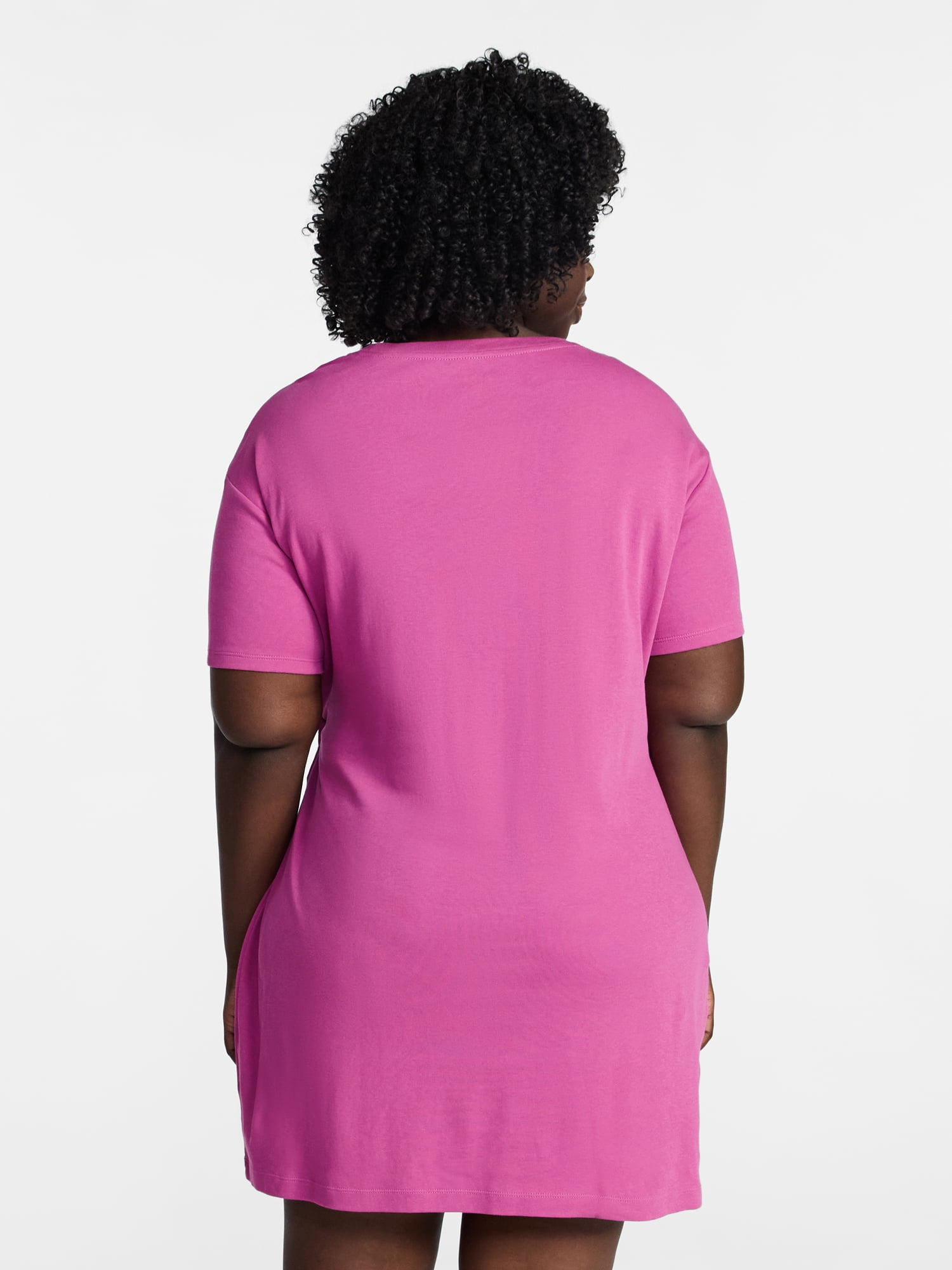 Terra & Sky Women’s Plus Front Twist Dress with Short Sleeve, Size 0X-5X
