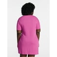 thumbnail image 3 of Terra & Sky Women’s Plus Front Twist Dress with Short Sleeve, Size 0X-5X, 3 of 5