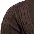 thumbnail image 3 of Cárdigan de algodón Argyle para hombre, cárdigan informal de un solo pecho de Color sólido, cárdigans de negocios para hombre, nuevo suéter de moda de invierno para hombre, 3 of 5