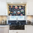 thumbnail image 6 of FREEAMG 36 Inch Length Kitchen Curtains Cute Owls 2 Panels Half Window Sheer Curtains Rod Pocket Farmhouse Short Drapes for Bathroom Cafe Basement, 6 of 7