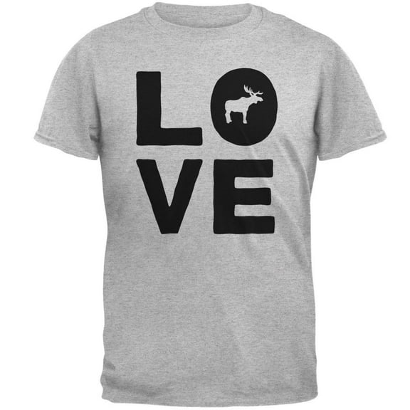 Autumn Moose Love Mens T Shirt Heather LG