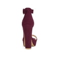 thumbnail image 2 of BLISSFUL STEP Chaussures pour Femmes en Faux Suède à Bride à la Cheville à Bout Ouvert à Talon Épais Haut Sandales à Plateforme Bourgogne 6, 2 of 7