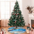 thumbnail image 7 of Sikiie Greek Island Windmills Painting 30-48 inches {designName} Print Christmas Tree Skirt Snowman Xmas Tree Skirt with Edge Christmas Decorations for Holiday Party-30", 7 of 7