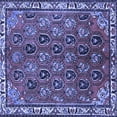 thumbnail image 1 of Ahgly Company Indoor Square Persian Blue Traditional Area Rugs, 4' Square, 1 of 4