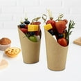thumbnail image 4 of Charcuterie Cup Set Kraft Paper Food Containers 50pcs Disposable Charcuterie Cups with 56pcs Label Stickers 200pcs Bamboo Skewers 12oz Kraft for Fry, 4 of 8